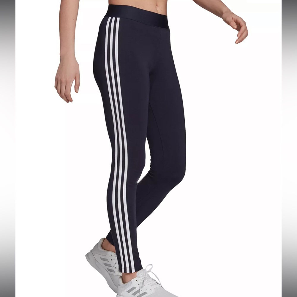 💙Sporty Adidas 3 Stripes Legend Ink/White Leggings - Never worn only washed.